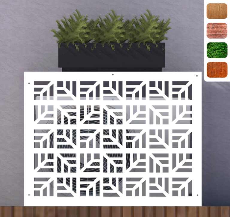 Cache-climatisation design Mosaïque en aluminium composite, six coloris RAL